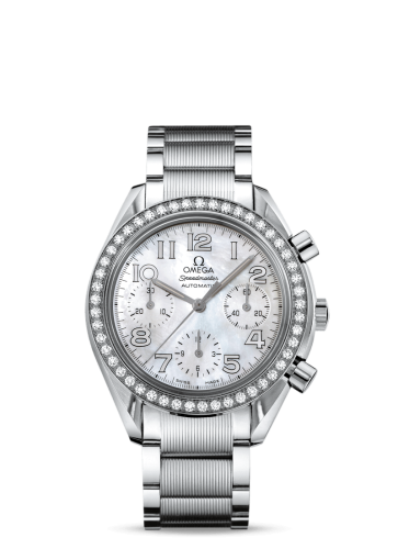 Omega Speedmaster Reduced Ladies Stainless Steel / Diamond / MOP-Silver / Bracelet
